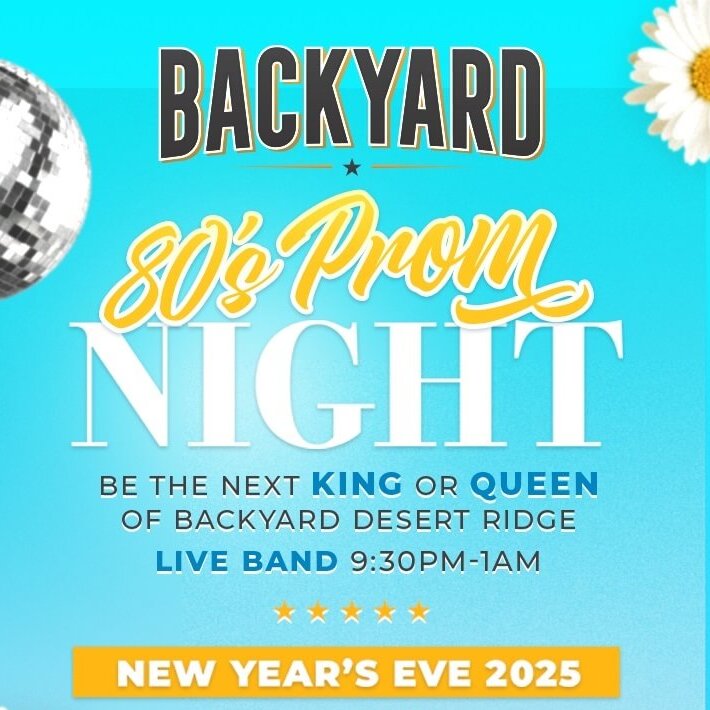 80's prom night. Be the next king or queen. Live Band 9:30pm - 1 AM